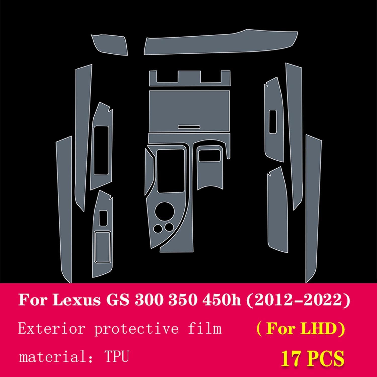 Amazon.co.jp: KUNQING 車内センターコンソールインビジブルスーツ TPU